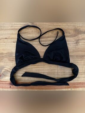 Victorias Secret Black Women's Triangle Bikini Top - Classic Halter Swim Top